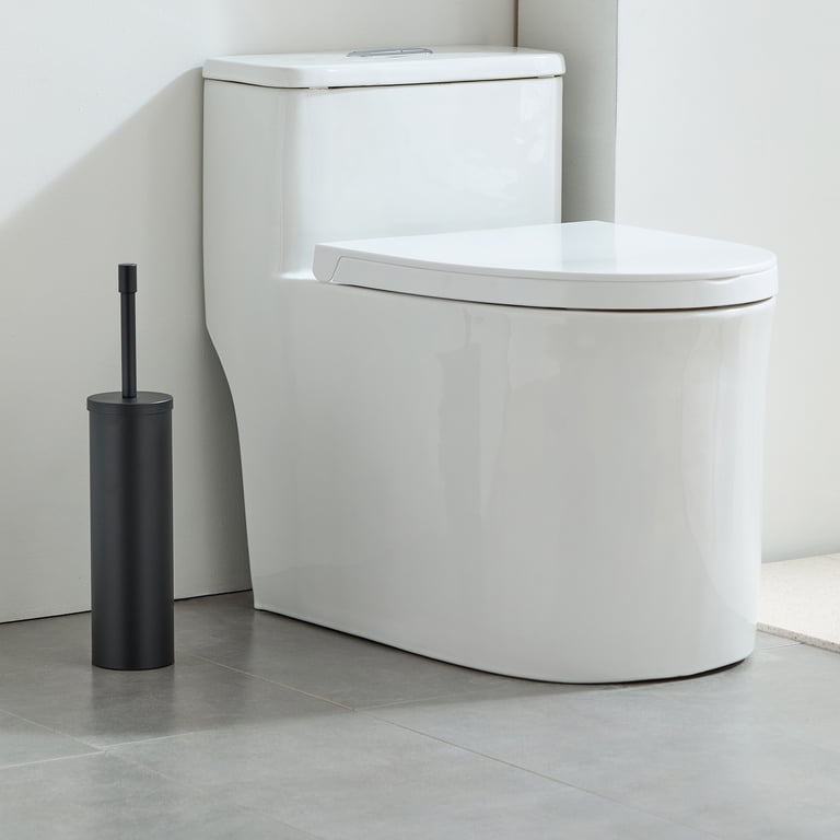Metal Toilet Brush and Holder Set, Matte Black photo 2
