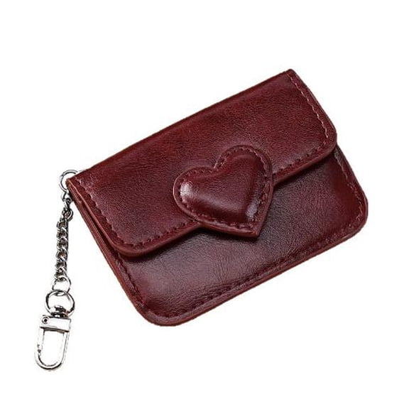 Mini Card Holder Purse: PU Coins ID Cards Cash Purse Short Women’s Wallet with Clasp for Daily Outdoor Shopping Dating