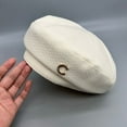 thumbnail image 5 of Women Beanie Everyday Wear Easy-matching Chic Knit Texture Women Beret, 5 of 5