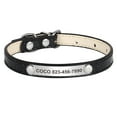 thumbnail image 3 of Didog Personalised Small Dog Puppy Cat Collar Bling Glitter Soft Leather Engraved Name, 3 of 11