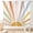 Boho Sun-04, variant on Boho Sun Curtains, 70S Funky Hippie Wave Mid Century Abstract Sunrise Sunset Modern Geometric Orange Colorful Window Drapery Treatments for Bedroom Living Room Kitchen Bathroom, 63x63 Inch