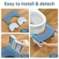thumbnail image 5 of Toilet Stool, Poop Stool for Adults, 7 Inch Portable Toilet Potty Stool, Collapsible Step Stool for Bathroom Potty Support（Blue）, 5 of 7