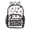 Black Paws and Hearts Pattern, variant on PVC Transparent Backpacks Clear Backpack for Travel and Outings Black Paws and Hearts Pattern