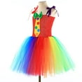 thumbnail image 6 of FYEGRE Elegant Kids Circus Clown Dress Tutu Skirt Performance Halloween Party Outfit For Girls Multicolour M, 6 of 8