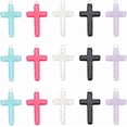 thumbnail image 1 of 1 caja de 30 dijes acrílicos a granel, cruces occidentales de colores variados, para rosario, para hacer joyas, suministros para manualidades, collares y pulseras para principiantes., 1 of 6