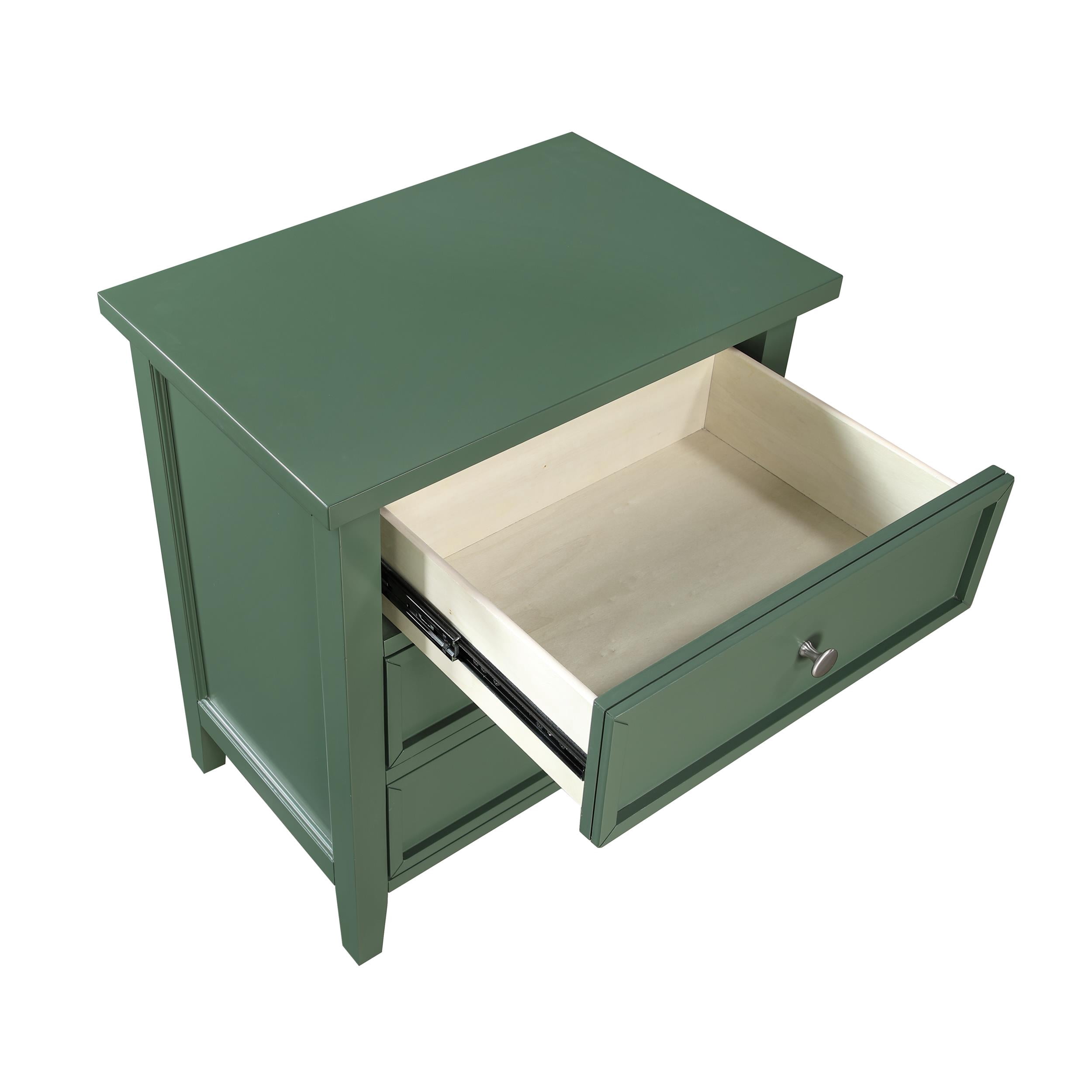 Comfort Pointe Lennon 3-drawer Vintage Green Wood Nightstand