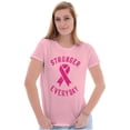 thumbnail image 4 of Breast Cancer Stronger Everyday Womens Slim Fit Graphic Tee Brisco Brands S, 4 of 5