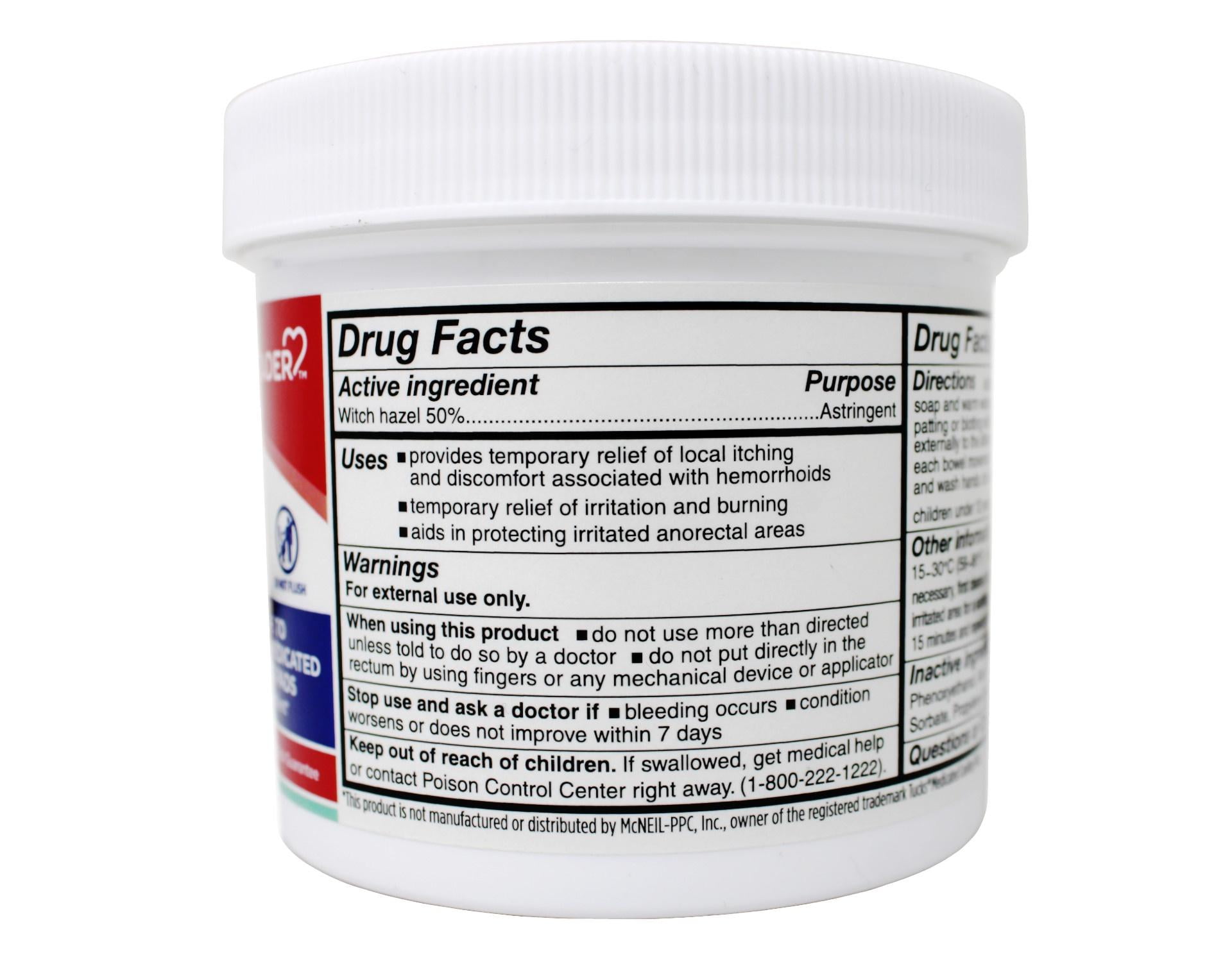 Leader Medicated Hemorrhoidal Pads Witch Hazel 50%, 100 Count - 3 Pack