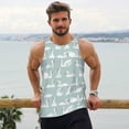 thumbnail image 6 of Fuzoiu White Swan Print Men's Workout Tank Tops,Sleeveless Gym Shirt Quick Dry,Fitness Bodybuilding T-Shirt,Muscle Athletic Workout Tee-3X-Large, 6 of 7