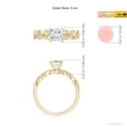 thumbnail image 4 of ANGARA Natural Princess-Cut Diamond Ring with Scrollwork in 14K Yellow Gold for Women (Size-5mm| Color-G| Clarity-VS2) | April Birthstone, Anniversary, Jewelry Gift for Women | Natural Diamond Ring, 4 of 8