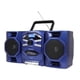 thumbnail image 2 of Emerson Reproductor de CD portátil Boombox con reproductor de casete, grabadora de cinta, radio AM/FM, entrada auxiliar MP3, parlantes desmontables, CA/CC y funciona con baterías - Sistema estéreo par, 2 of 2