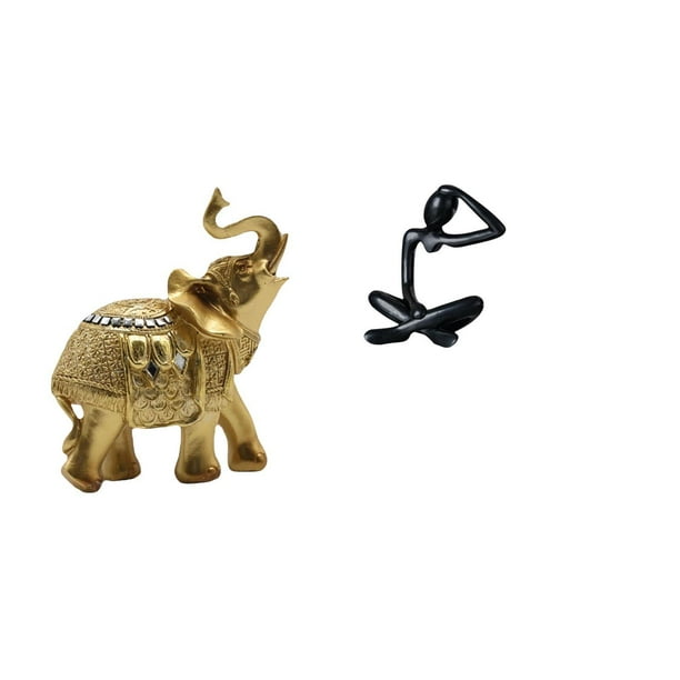 Estatua De Elefante Pensador, Adorno De Escritorio, Artesanía De Resina, Escultura De Animal, Figura Decorativa, Colección, Escultura Moderna De Mesa Simple Para Estante, Dormitorio,