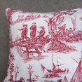 thumbnail image 2 of Maison D' Hermine Calais - Funda De Almohada Decorativa 100% Algodón, Color Rojo Con Fondo Blanco, Para Sofá, Fundas De Cojín, Dormitorio, Hogar, Sala De Estar (18.0 X 18.0 In), 2 of 5