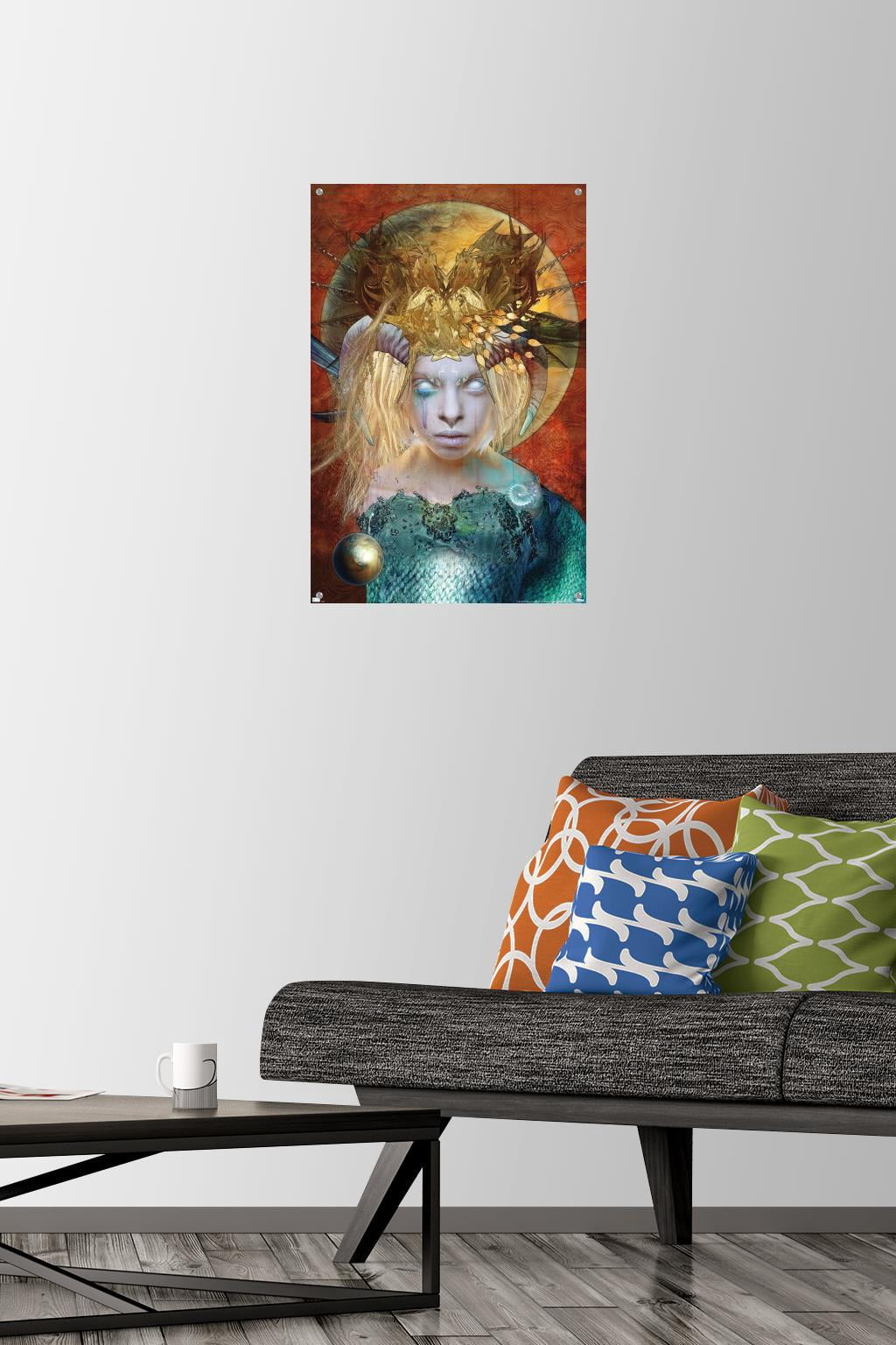 Jena DellaGrottaglia: Cosmic Zodiac - Capricorn Wall Poster with Push Pins, 14.725" x 22.375"