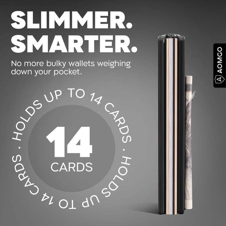 Aomgo Slim Wallet for Men, Carbon Fiber RFID photo 5