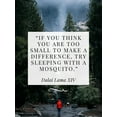 thumbnail image 2 of ArtsyQuotes 25x32 Black Ornate Wood Framed with Double Matting Museum Art Print Titled - Dalai Lama Quote: Make a Difference, 2 of 4