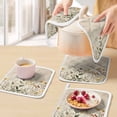 thumbnail image 5 of Botanical Pot Holders for Kitchen Heatproof Potholder, 3 Pack Retro Plant Wildflower Green Leaf Ferns Hot Pads Multipurpose Oven Pads Cloth Potholders Trivet for Cooking Baking, 5 of 8