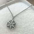 thumbnail image 2 of Womens Winter Snowflake Charm Pendant Necklace Stainless Steel 16 Inch Chain, 2 of 6
