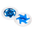 thumbnail image 3 of 4Pack ShareGoo Metal 12mm Hex Hub Wheel Rim Tires Brake Disc Compatible with Traxxas Tamiya HSP HPI Redcat Racing 1/10 On-Road RC Car (Dark Blue), 3 of 5