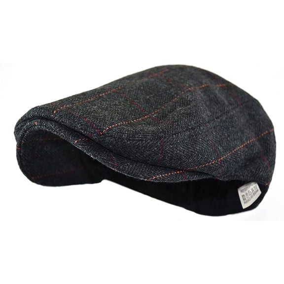 Kamentoy Hats for Men Classic Herringbone Tweed Wool Blend Men Classic Ivy Newsboy Cap