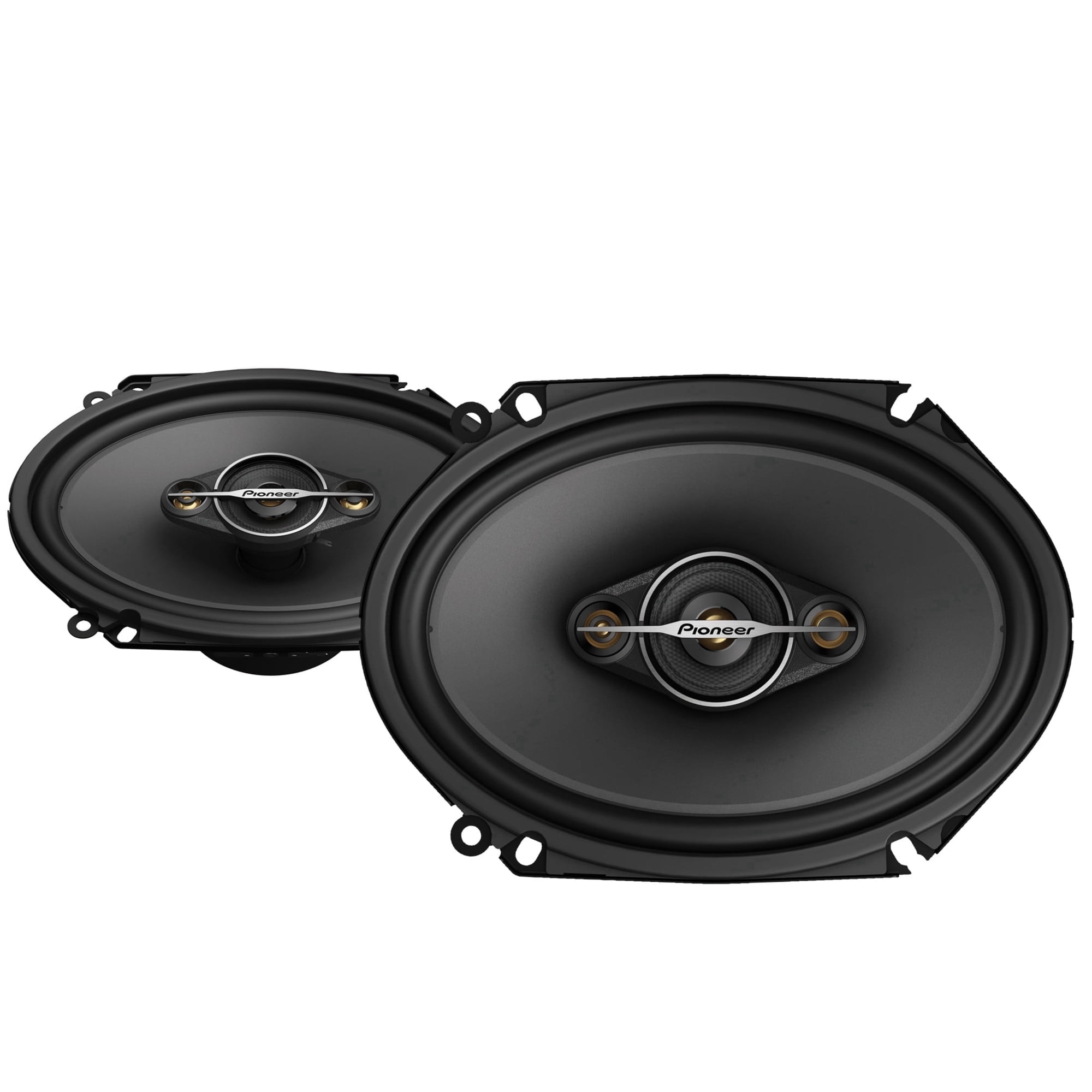 Pair of PIONEER A-Series TS-A6881F, 4-Way Coaxial Car Audio Speakers, Full Range, Clear Sound Quality, Easy Installation and Enhanced Bass Response, Black 6 x 8 Oval Speakers