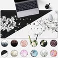 thumbnail image 2 of Cherry Blossom XXL Mouse Pad, Large Anime Desk Mat, Black and White, Polyester, 31.5x15.7in, Non-Slip Base, Stitched Edges, Gaming Mouse Pad Mat, 2 of 6