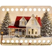 Embroidery Floss Organizer, Winter and Snow Themed Wooden Thread Sorter,