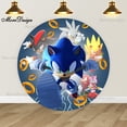 thumbnail image 3 of Fondo de cubiertas redondas de Sonic the Hedgehog para fiesta de cumpleaños de niños, decoración de personajes de juegos de dibujos animados, fondo para fotografía de Baby Show, 3 of 5