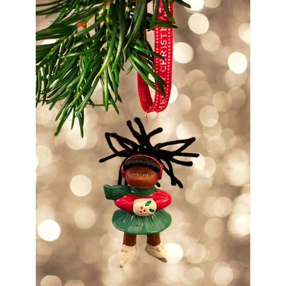 Ornament 1992 CPK Cabbage Patch Kids Christmas Ice Skating PVC Figure 3”