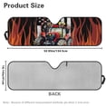 thumbnail image 3 of Psesaysky Flame Tractor Flag Windshield Sun Shade for Car Off-road Vehicle SUV Truck (52.95x16.14 Inches), Sun Shade Windshield, Shades for Windows, Protector Blocks UV, Funny Car Decor, 3 of 7