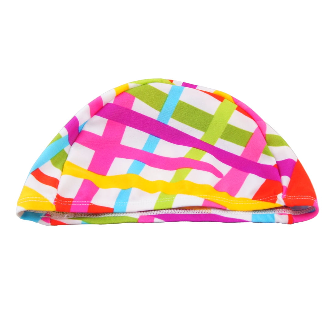 Unique Bargains Elastic Soft Mixed-color Bathing Swimming Cap Hat For Adult Women by