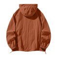 thumbnail image 4 of Leidass Mens Windbreaker Jackets with Hood Waterproof Zipper Long Sleeve Packable Lightweight Sun Protection Full Zip HoodieLightweight Windbreaker Jacket Saffron L, 4 of 5