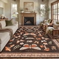 thumbnail image 6 of Bleum Cade  8'x10' Large Area Rugs for Living Room,Washable Rugs Butterfly Mushroom Rugs for Bedroom,Super Soft Low-Pile Non Slip Foldable Carpet for Office Nursery Dining Room,Brown, 6 of 10