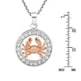 thumbnail image 2 of Astrology Crab Zodiac Horoscope Cancer Rose Gold & .925 Sterling Silver Necklace, 2 of 6