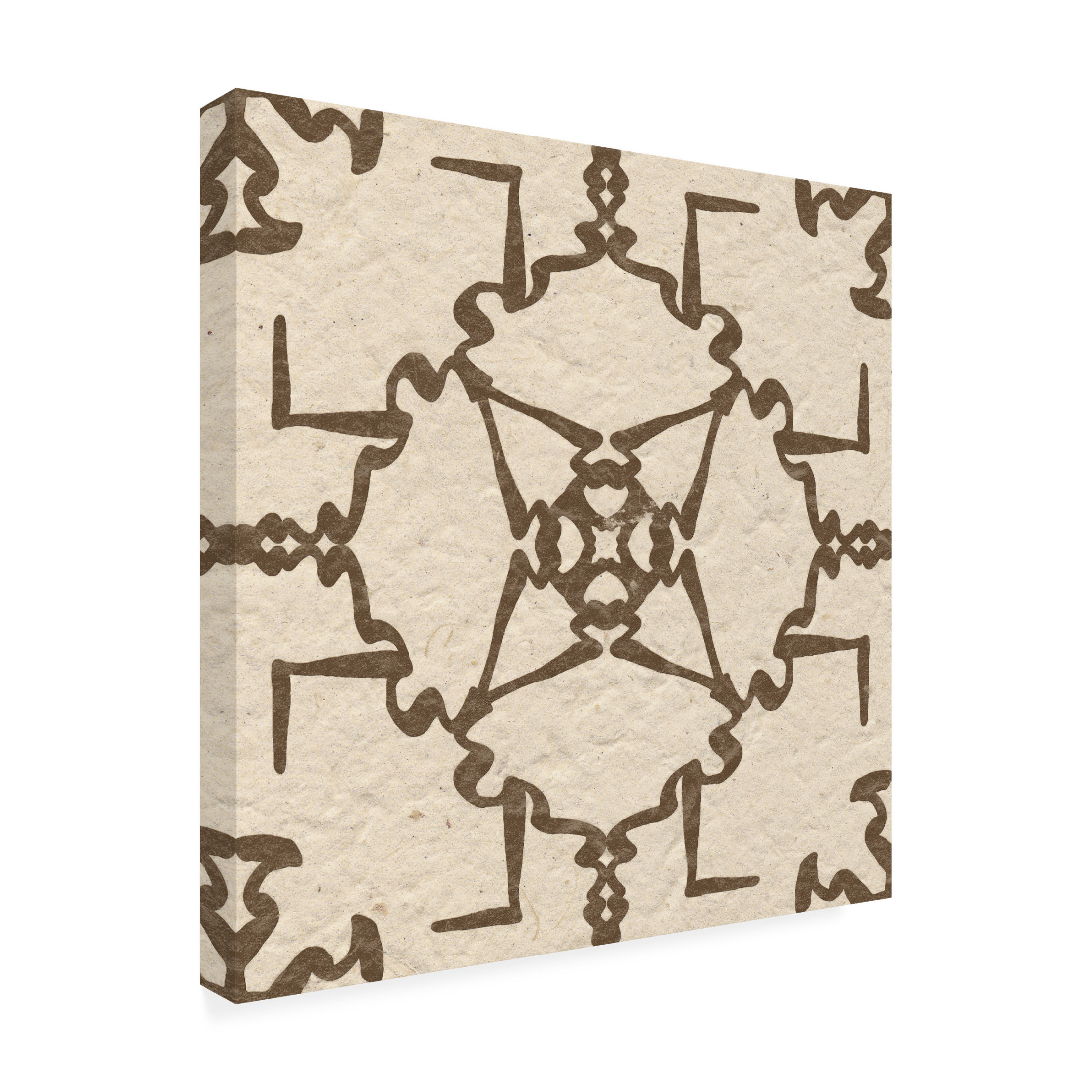 Trademark Fine Art Alonzo Saunders Motif on Cream III Canvas Wall Art