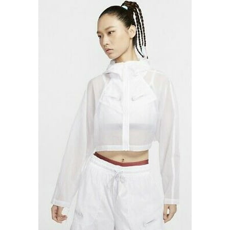 Nike Sportswear Women's Woven Windbreaker Jacket (White) Size XL