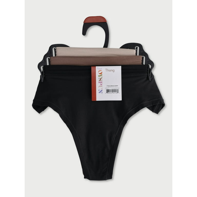 Kindly Yours Women's Sustainable Micro Thong Panties, 3-Pack