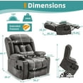 thumbnail image 2 of MEETWARM Oversized Dual Motor Lay Flat Power Lift Recliner Chair for Big Elderly with Heat Massage, Large Sleeping Electric Recliner with Extended Footrest, Lumbar Pillow, USB & Type-C Ports, Gray, 2 of 8