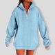 thumbnail image 3 of HongQid Women's Casual Long Sleeve Lapel Zipper Sweatshirt Oversized Loose Pullover Tops, 3 of 6