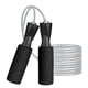 thumbnail image 2 of Cuerda de saltar con longitud ajustable y mango de espuma que evita resbalones, cable de acero, cuerda de velocidad para ejercicios al aire libre, color blanco, 2 of 12