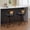 Black + PU Leather + Foam-1, variant on Set of 3 Counter Height Bar Stools - 26 inch Rattan Counter Height Stools with Cane Back, Upholstered Seat, Walnut Craftsmanship, Swivel Counter Stools for Island/Kitchen/Counter/Bar,Beige