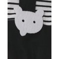 thumbnail image 5 of 1pc Black And White Striped Pet Overalls Jumpsuit With Cap, Suitable For Small Dog And Cat, 5 of 5