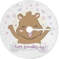 thumbnail image 1 of FMSHPON Happy Groundhog Day Flowers Leaf Xmas Christmas Tree Skirt Stand Mat for Holiday Party Decoration Indoor Outdoor 36 inches, 1 of 6