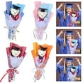thumbnail image 2 of KCAHPAN Artificial Flower Bouquets Graduation Flower Bouquets with Toy Bear Bouquets, 2 of 17
