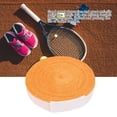thumbnail image 4 of 10M Racket Grip Tape, Racquet Sweatband, Anti-Skid White/Orange/Black For Badminton Rackets Tennis Rackets Outdoor Sport Tool Orange, 4 of 8
