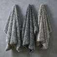 thumbnail image 5 of Inspired Home Zaniya Luxuriously Machine Washable Polyester Knit Throw, 50"x60", Grey, 5 of 5