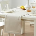 thumbnail image 4 of Newbridge Provence Lattice Cutwork Solid Color Textured Fabric Table Runner, 70 Inch Long, Ivory, 4 of 9