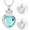 Customize, variant on Simulated Birthstones Cremation Jewelry for Ashes Crown Heart Memorial Urn Necklace Keepsake Pendant for Women Men Memorial Locket Keepsake Ash Jewelry