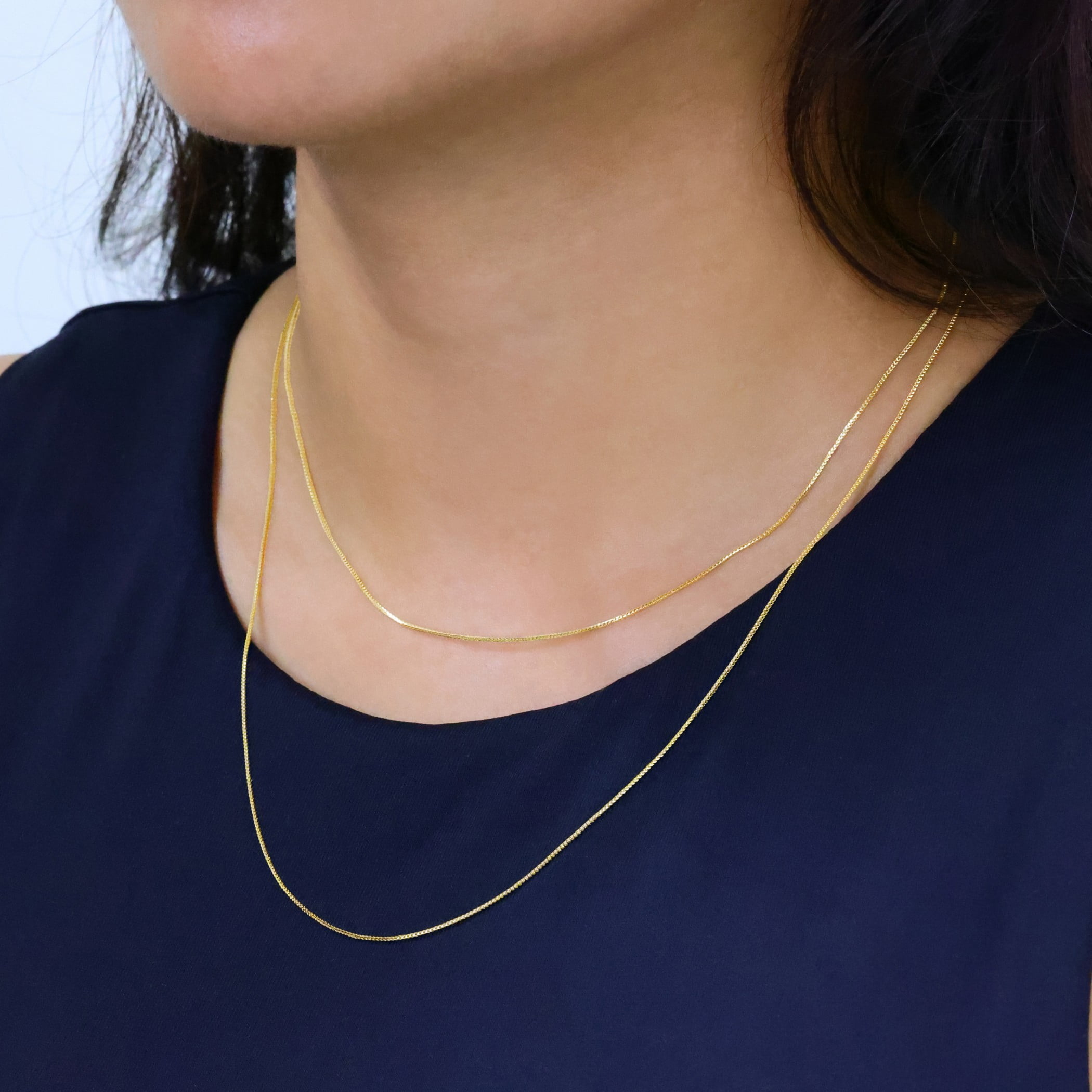 Nuragold 10K Real Yellow Gold Solid Franco Diamond Cut Chain Necklace 16"-30" (0.6mm-6mm) Italian Jewelry for Men & Women