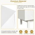 thumbnail image 6 of ON-TREND Graceful TV Stand with Arch Cabinets for TVs Up to 78'', Minimalist Entertainment Center with Solid Wood Legs, Practical Media Console with Adjustable Shelves for Living Room (White), 6 of 9